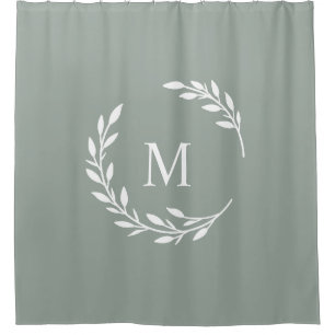 Laurel Monogrammed Shower Curtain