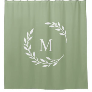 Laurel Monogrammed Shower Curtain