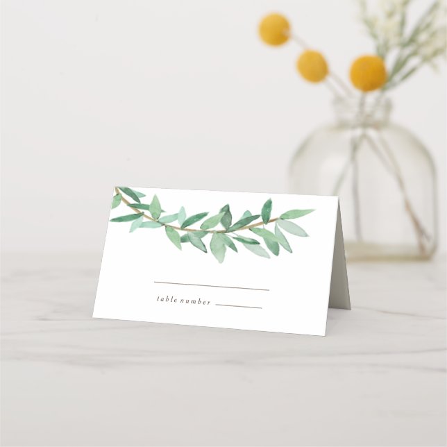 Laurel Olive Branch Place Cards (Front)