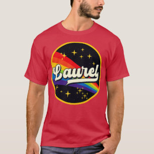 Laurel Rainbow In Space Vintage Style T-Shirt