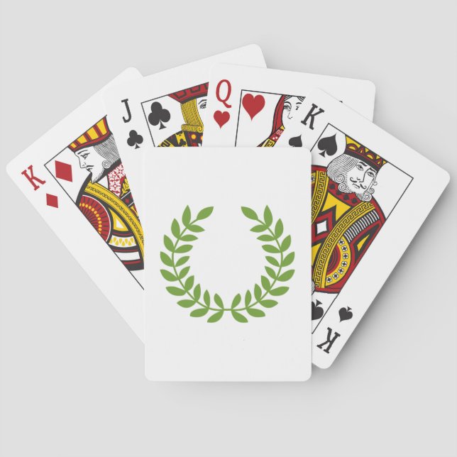 Laurel Wreath (Ancient Greek Symbol) Playing Cards (Back)