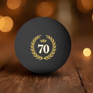 Laurel Wreath and Crown 70th Birthday Ping Pong Ball