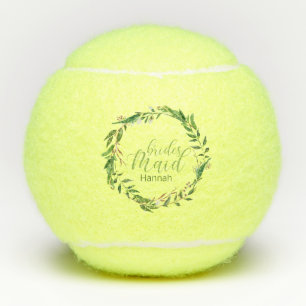 Laurel Wreath Bridesmaid Wedding Party Gift Tennis Balls