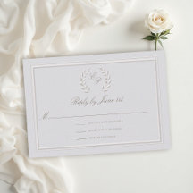 Laurel Wreath Crest Frame Classic Formal Wedding