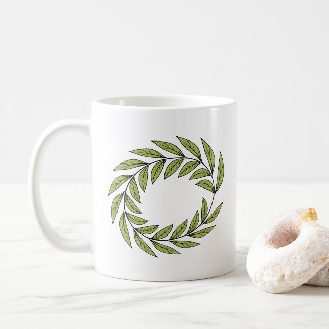 Laurel wreath isolated Set Classic Coffee Mug (With Donut)