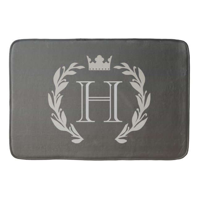 Laurel Wreath Monogram Bath Mat (Front)