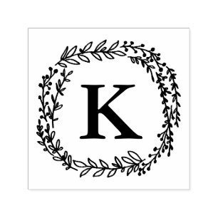 Laurel Wreath Monogram Stamp