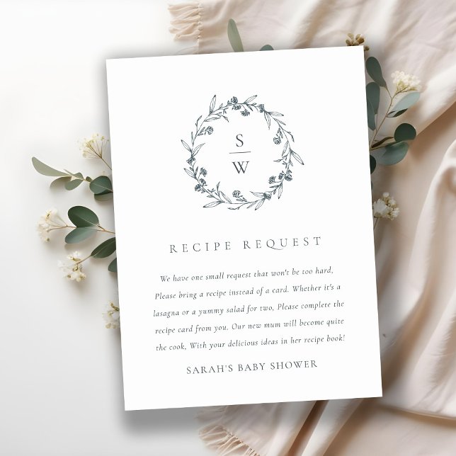 Laurel Wreath Recipe for Mum to be Baby Shower Enclosure Card (Creator Uploaded)