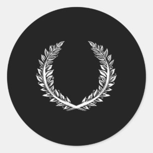 Laurel Wreath Tattoo Art For Winners At The Award  Classic Round Sticker
