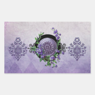 LAURELHURST, VINTAGE FLORALS: SPRING IRIS RECTANGULAR STICKER