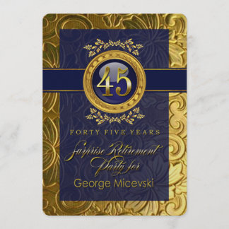 Lauren4 Elegant Glamour Embossed Retirement Party Invitation