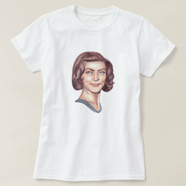 Lauren Bacall Portrait T-Shirt (Design Front)
