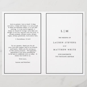 Lauren Black and White Monogram Elegant Wedding