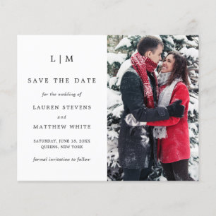 Lauren Black White Budget Wedding Save the Date