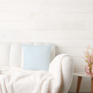 Lauren Bright Blue Gingham Cushion