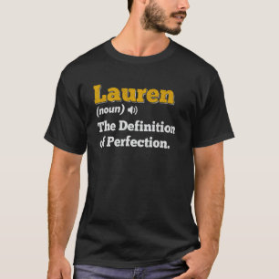 Lauren Gift Name Personalised Birthday Name Defini T-Shirt