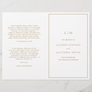 Lauren Gold Monogram Elegant Wedding