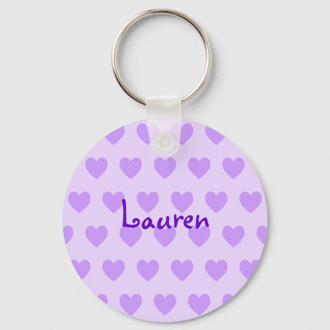 Lauren in Purple Key Ring (Front)