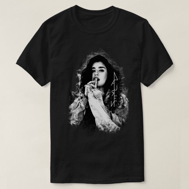 Lauren Jauregui black and white logo Classic T-Shi T-Shirt (Design Front)