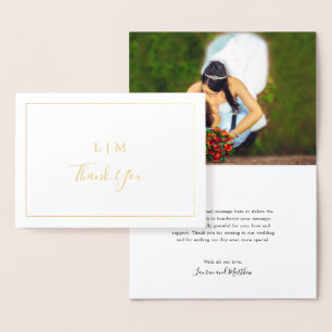 Lauren Monogram Elegant Wedding Foil Card