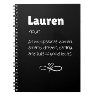 Lauren Noun An Exceptional Woman Notebook