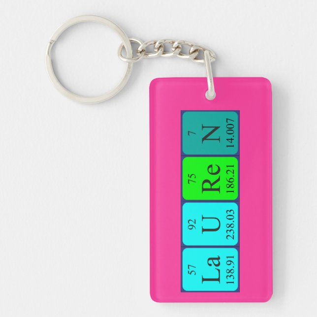 Lauren periodic table name keyring (Front)