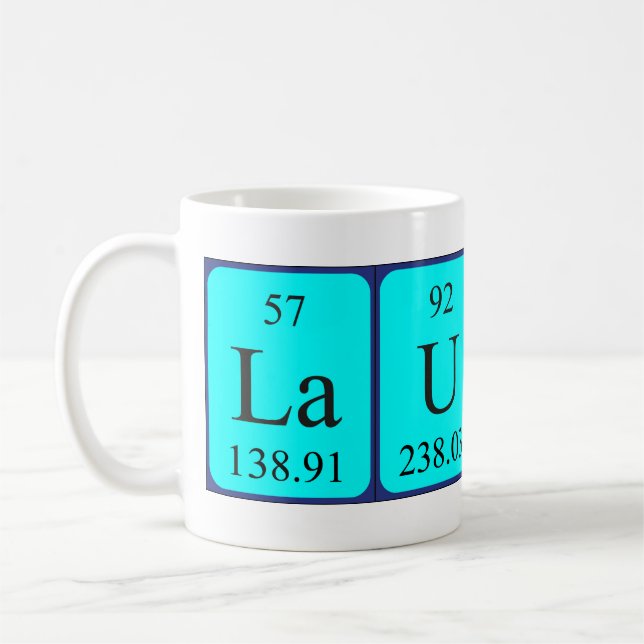 Lauren periodic table name mug (Left)