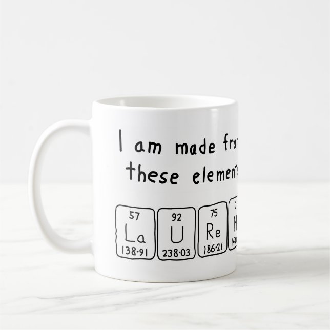 Lauren periodic table name mug (Left)
