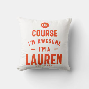 Lauren Personalised Name Birthday Gift Cushion