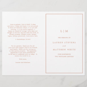 Lauren Rose Gold Monogram Elegant Wedding