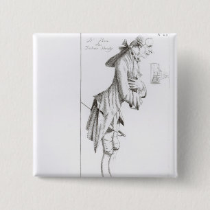 Laurence Sterne 15 Cm Square Badge