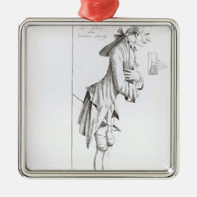 Laurence Sterne Metal Tree Decoration (Front)