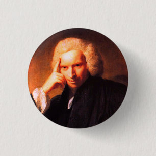 Laurence Sterne (painting by Sir Joshua Reynolds) 3 Cm Round Badge