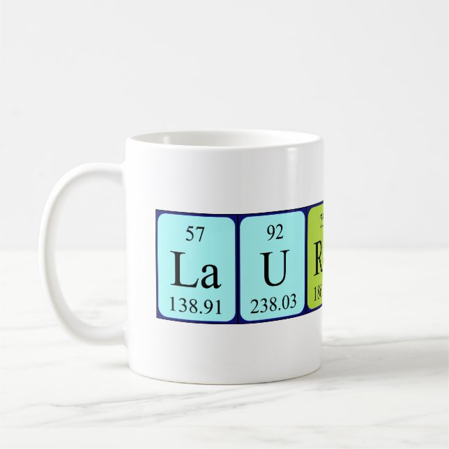 Laurentina periodic table name mug (Left)