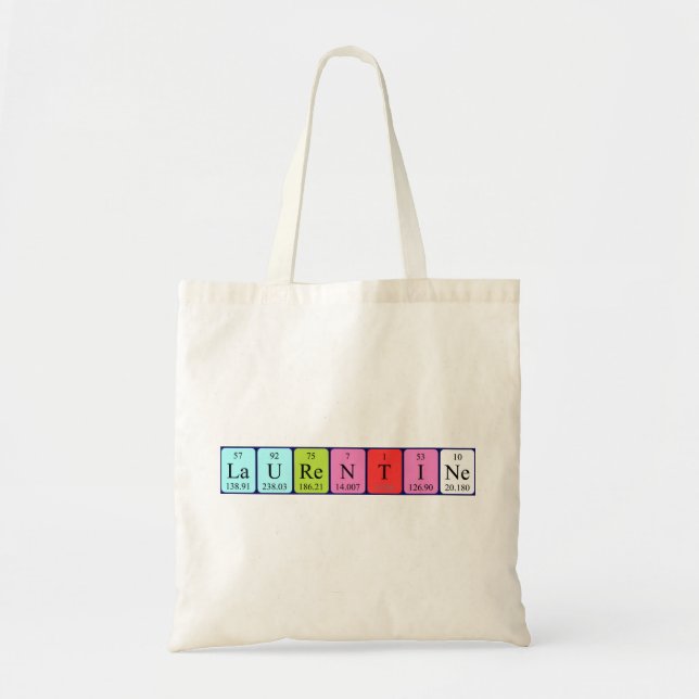 Laurentine periodic table name tote bag (Front)