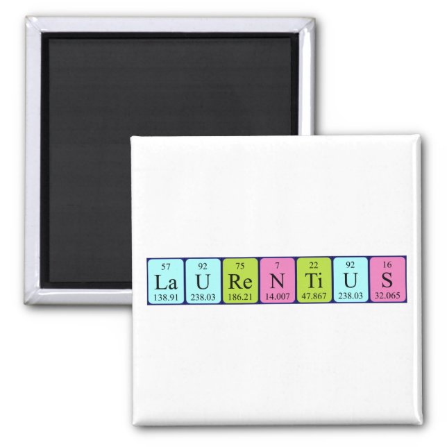 Laurentius periodic table name magnet (Front)