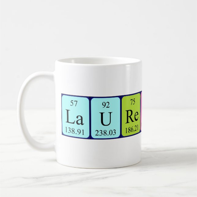 Laurentyne periodic table name mug (Left)