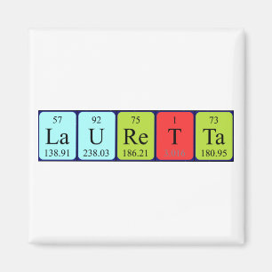 Lauretta periodic table name magnet