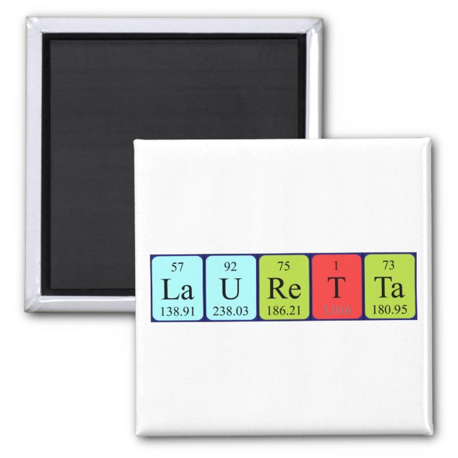 Lauretta periodic table name magnet (Front)