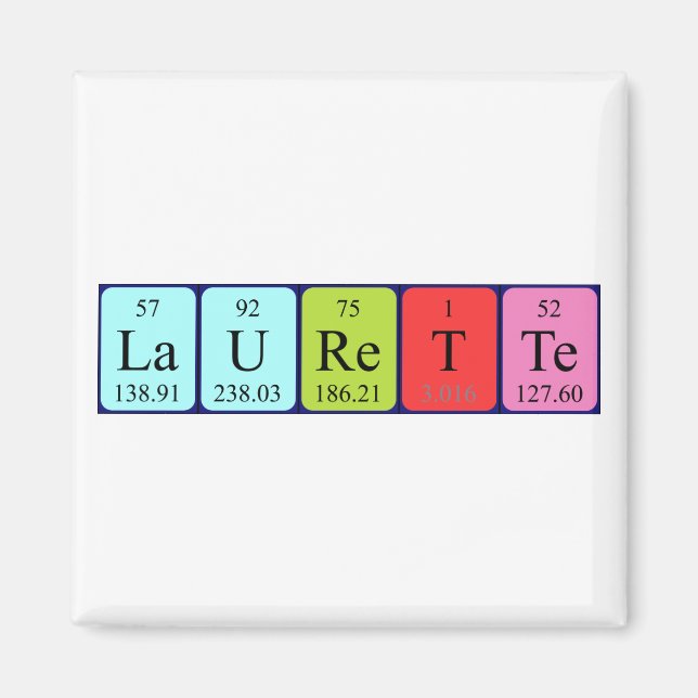 Laurette periodic table name magnet (Front)