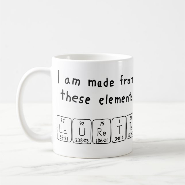 Laurette periodic table name mug (Left)