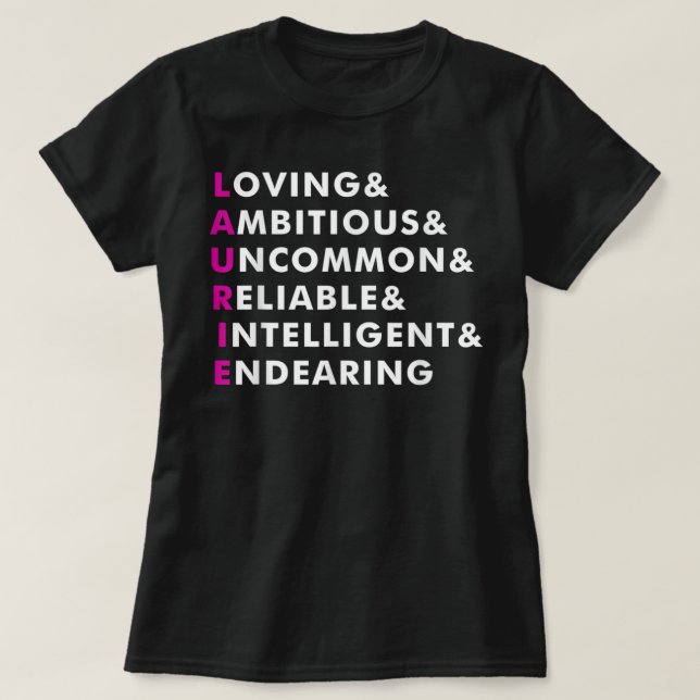 Laurie Name Shirt Personalised Gift  (Design Front)