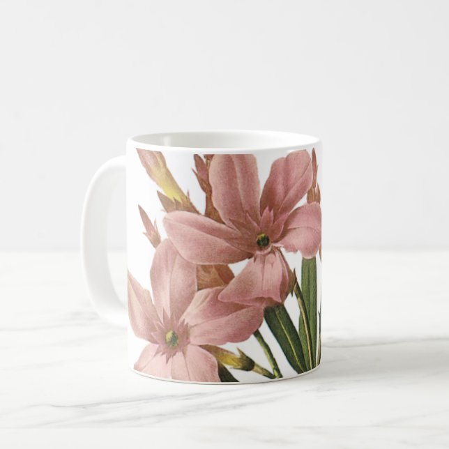 laurier rose (Nerium sp.) by Redouté Coffee Mug (Front Left)