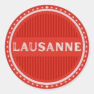Lausanne City Pride Emblem – Swiss Identity Classic Round Sticker