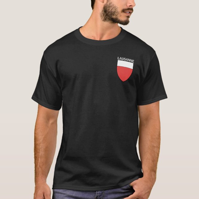 Lausanne coat of arms, SWITZERLAND T-Shirt (Front)