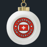 Lausanne Switzerland Ceramic Ball Christmas Ornament<br><div class="desc">Lausanne Switzerland</div>