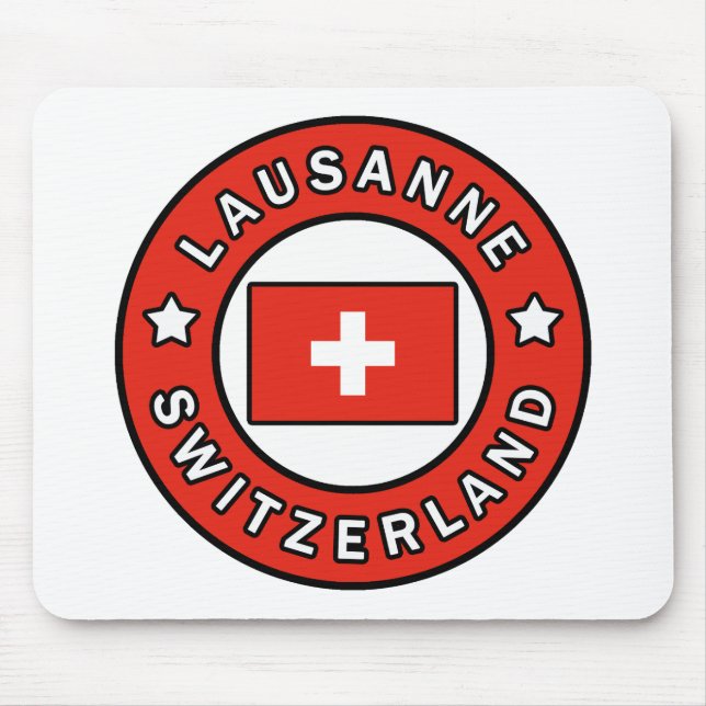 Lausanne Switzerland Mouse Mat (Front)