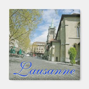 Lausanne, Switzerland Square Magnet