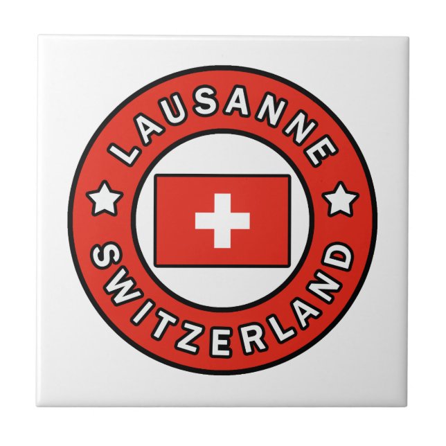 Lausanne Switzerland Tile (Front)