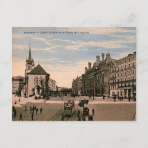 Lausanne, Switzerland, View, 1914 Vintage Postcard